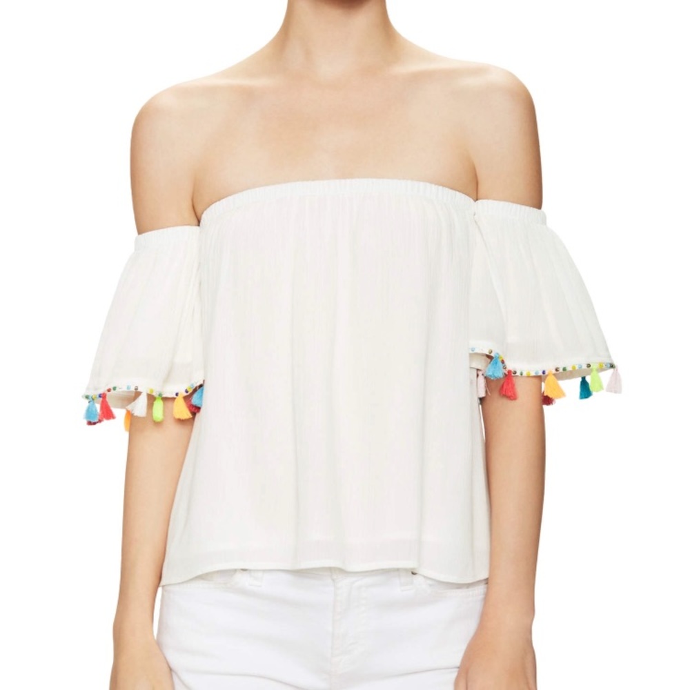 Marabelle Pom Pom top XS NWOT